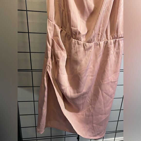 Pretty Garden Assymetrical Sleeveless Pink High Neck Tulip Hem dress NWT - Picture 3 of 12